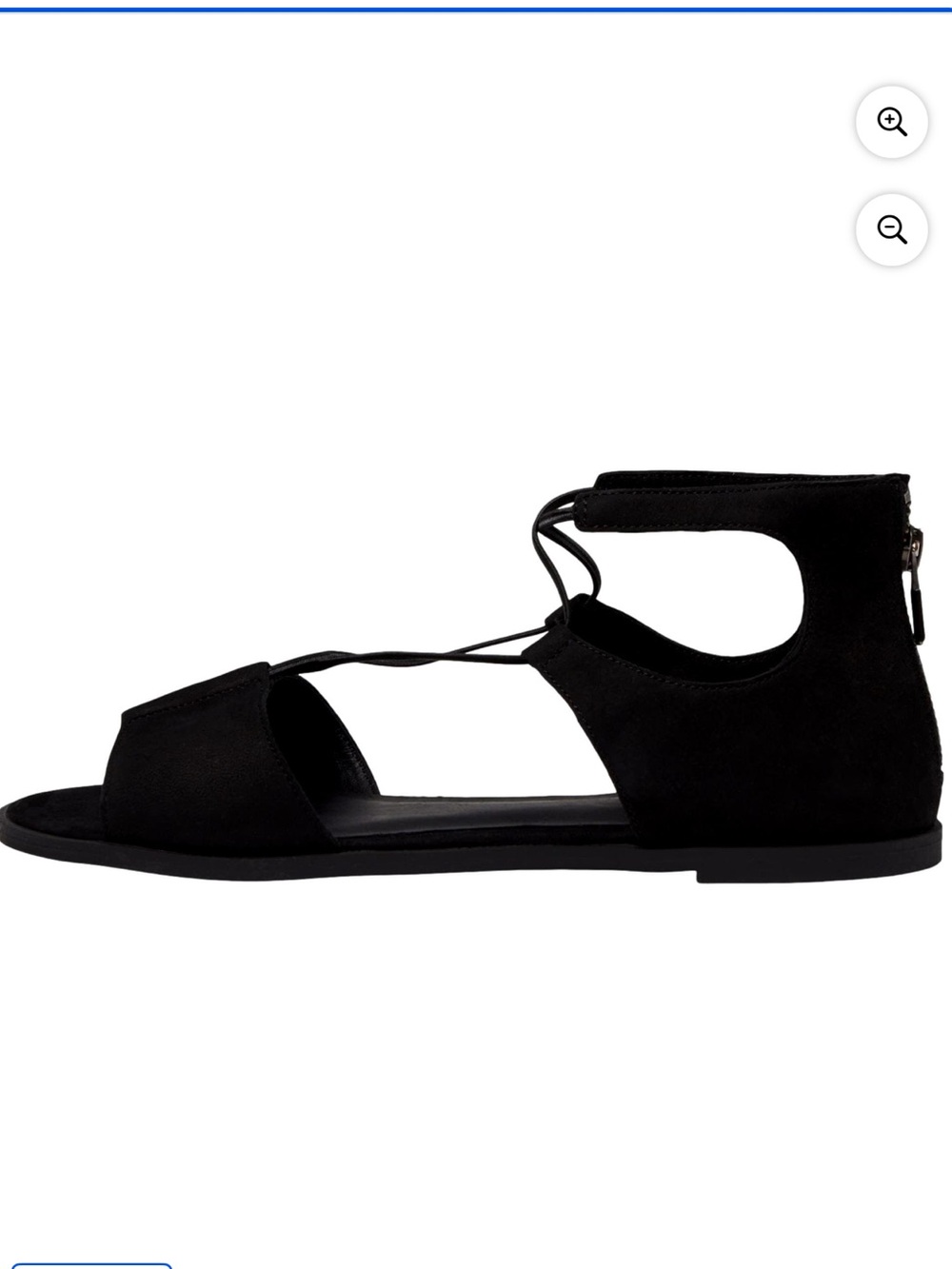 Eileen Fisher Black Rose Nubuck Gladiator Sandals Women's Size 7 Zipper Back